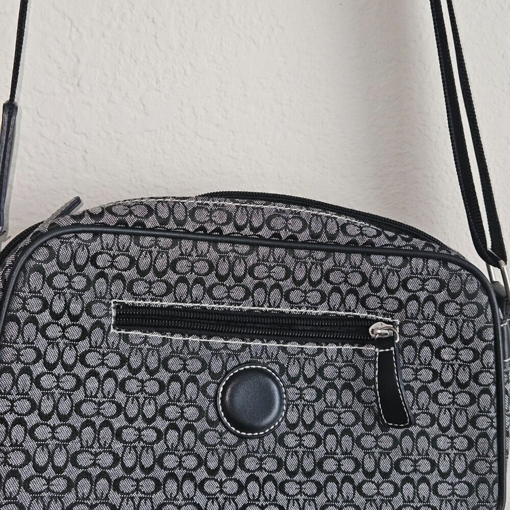OKPTA BLACK AND GREY PURSE Medium AJUSTABLE STRAP Crossbody Bag - Picture 2 of 8
